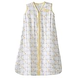 HALO 100% Cotton Muslin Sleepsack Wearable Blanket, Giraffe Plaid, Medium