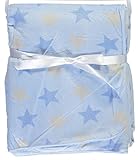 Honey Baby Plush Ultraソフトコーラルフリース赤ちゃん毛布、30 x 40 cm 30 X 40 ブルー RN150856