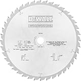 DEWALT DW7655 12-Inch 40 Tooth TCG Finish Ripping Saw Blade with 1-Inch Arbor [並行輸入品]