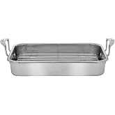 Scanpan Impact Stainless Steel Roasting Pan with Rack, 42 x 26 x 11 cm, Oven Safe to 250C, Dishwasher Safe