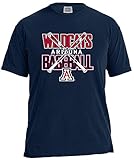 NCAAアリゾナワイルドキャッツBaseball Bats半袖快適カラーTシャツ、ネイビー、truenavy