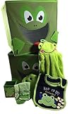 Nursery Storage Bins 10 Inches Square, Frog Accessories - Baby, Shower Gift by Combined Brands