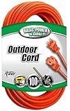 Coleman Cable 02209 16/2 Vinyl Outdoor Extension Cord, Orange, 100-Feet [並行輸入品]