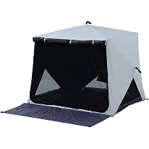 山善 YAMAZEN キューブワイド ブラックコーティング フルクローズ テント Amazon.co.jp: [キャンパーズコレクション 山善] 傘みたいに広げるだけ