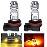 LEDフォグライトH8 H11 H16JP 車フォグライト非常に明るいCSPチップセットDRLのためのLED電球ターンシグナルライトフォグライト/ SET、イエロープロジェクター