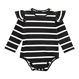 Cutelove　クリーパー　ジャンプスーツ オーバーオール　ロングスリーブ　長袖　女の子　赤ちゃん　春　秋　ストライプ　コットン　可愛い　普段着　ベビー服　チュチュ　開きスナップボタン