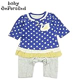 baby ampersand(ベビーアンパサンド) 先染めドット柄接結天竺「ドットフリル」長袖カバーオール・ネイビー【カバーオール】【1603】【C】 80センチ ネイビー(NB)