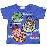 【本体綿100％】2017年 夏物 ZOOMIC ズーミック 天竺 プールＧＯ！ 半袖Ｔシャツ ブルー◇80cm