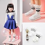 （カエルフロッグ）子供ストッキング　ベビー可愛いレース付きソックス　女児綺麗な靴下　女の子のフットカバー　幼児用学生用靴下 入学式 卒業式 　綿　ホワイト　7～10歳に適用　春夏秋冬　2足セット