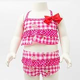 (アリサナ) arisanaチェック柄セパレート水着 ベビー 80cm ピンク