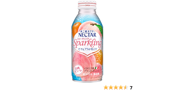 Amazon 伊藤園 不二家 ネクタースパークリング ピーチ ブラッドオレンジ ボトル缶 380ml 24本 ネクター 食品 飲料 お酒 通販