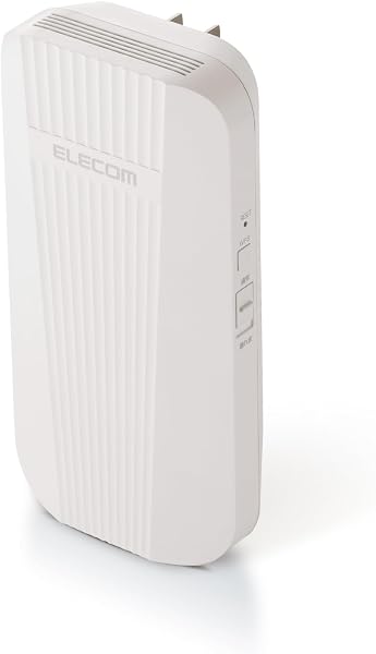エレコム WiFi 無線LAN 中継器 Wi-Fi6 11ax 1201+300Mbps コンセント直挿し EasyMesh対応 離れ家モード搭載 ホワイト WTC-W601-W - 1
