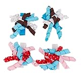 Lovoski 赤ちゃん　波巻き　ヘアクリップ　ヘアスナップ　ヘアピン　クリップ　ヘアアクセサリー　ギフト　４個　全3色選べる - ＃2