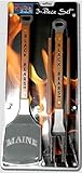 Sportula製品ss-sp-7011974 7011974 Sportula 3pieceステンレススチールバーベキューセット、Maine Black Bears