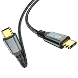 USB-C & USB-C ケーブル 1.5M Type-c ケーブル USB3.2 Gen2(20Gbps) PD対応 100W/5A急速充電 8K/60Hz映像出力 超高耐久ナイロン MacBook Pro/Air、IdeaPad、Surface、Galaxy、Pixel、AQUOS等タイプc機種対応