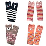 XIAOHAWANG赤ちゃん レッグウォーマー 膝当て 擦りむき防止 膝保護 可愛い　防寒 保温 冷房対策 4セット (セット6)