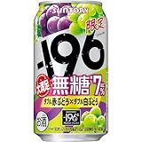 -196 無糖 ダブル赤ぶどう×ダブル白ぶどう 350ml 24本 【ぶどうの圧倒的な果実感】 [サントリー チューハイ ALC.7%]　イチキューロク