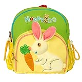 「ファニー兎」刺繍アップリケ子供のバックパック（22*25.9*6cm）