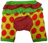 ドット柄　フリル付き　ベビーパンツ　キイロ 　80ｃｍ