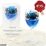 (観葉)プリザーブドフラワー ～カクテルグラス シェリー ブルー～(ギフトラッピング) 本州・四国限定[生体]