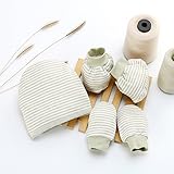 エルフ ベビー(Fairy Baby)出産祝い オーガニック 新生児用 ミトン1組+靴下1足+帽子1枚 グリーン