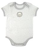 Stephan Baby Snapshirt-Style Pin Dot Diaper Cover with Embroidered Lion, Grey, 6-12 Months by Stepha