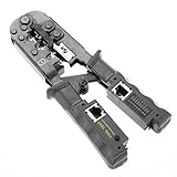 Wen&Cheng 2-in-1 LANケーブル圧着工具 電工ペンチ ネットワーク/電話ケーブル ペンチ クリンパープライヤー 8P8C / RJ45 6P6C / RJ12 6P4C / RJ11用