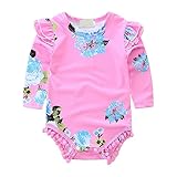 PER ロンパース　ベビー服 カバーオール ベビー 女の子 長袖 コットン　花柄　可愛い　春夏