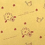 【フジパック】メルヘン柄 包装紙 ラッピング 100枚 (クラフト)