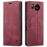 シャープ AQUOS Sense8(SH-54D/SHG11/SH-M26)ケース 手帳型 シャープセンス8ケース sh-54dケース shg11ケース sense8スマホケース アクオスセンス8ケース case RFID 磁気防止 スキミング防止 内蔵 マグネット式 スタンド機能 薄型 (AQUOS Sense8 SH-54D/SHG11/SH-M26対応) レッド