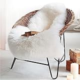 LOCHAS Deluxe Super Soft Fluffy Shaggy Home Decor Faux Sheepskin Silky Rug for Bedroom Floor Sofa Ch