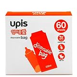 【Soul Ⓑ】「UPIS」お出かけ 哺乳びん 本体 250ml 使い捨て 哺乳瓶 消毒不要 衛生パック (衛生パック, 60枚)