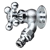 蛇口 補助蛇口 クロス （ホースアダプター付） H107 クロームメッキ nikko ニッコー 寒冷地使用可
