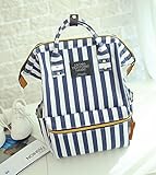 Platinum Loops がま口リュック キャンパスバック リュックサック マザーズバック 通学 通勤 レディース 大容量 2way (ボダーブルー)