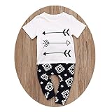 Boys '服、efaster ( TM ) Kids Boy矢印印刷ファッションコットンソフトTシャツパンツ カラー: ホワイト
