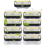 ジレット 替刃 プロシールド フュージョン互換替刃 5枚刃 メンズ剃刀カートリッジ シェービング替え刃（イエロー 8個入り）