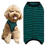 KUVEELA PET 術後服 犬 服 犬用品 術後ウェア 術後カバー服 エリザベスカラーの代わる 保護服 雄 雌兼用 避妊 離乳 傷口保護 皮膚病 通気 夏用 小型犬 中型犬（ＸＳ、グリーンボーダー）