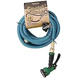ダルトン DULTON Stretch hose　ストレッチホース ホース 5m→約10m　8パターン散水ノズル (Duck blue)