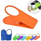 ホームオフィスの机のテーブルでコーヒーを飲み水のノンスリップのプラスチックカップマグカップボトルラッククリップスタンドグリップの色をランダムに