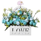 ホームデコレーション人工偽の結婚式のシルクの花ブッシュバスケット、k