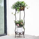 植物の屋内花の鍋ラック装飾的な金属スタンドバルコニーフロアポットシェールFmultiカラーオプション ( 色 : ブロンズ , サイズ さいず : 65*22cm )