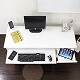 パソコンデスク ロータイプ ローデスク 学習机 座卓 120cm幅 ダブルスライド 木製 ホワイト NCH3170WH