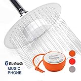 Yoo。Meeアップグレードバージョン雨Showerheads withワイヤレスBluetoothシャワースピーカー音楽や携帯電話をDelivery – ポータブル屋外防水スピーカーアップグレード