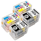 Morishop BC-360(顔料BK)×2 BC-361(CL)×2 計4本 キャノン用 純互換詰め替えインク BC-360 BC-361