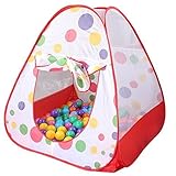 Pep-Baby Children Play Tent Indoor and Outdoor Easy Folding Polka Dot Ball Pit Play House Baby Beach