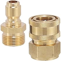 Amazon | 高圧洗浄機高圧ホース接続（真鍮製/オス-めねじセット/2個