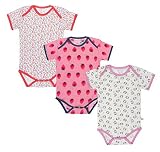 Sofie &サム・有機コットン3パックコンボベビーボディスーツワンジーロンパース – Kitty , Cat & Strawberry