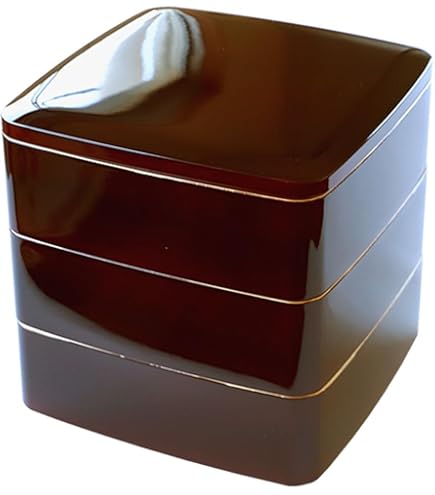 Amazon | 越前漆器 三段重 胴張 溜内朱 6寸 重箱 日本製 | 漆器かりん