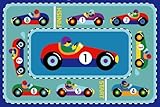 LA Rug Olive Kids Vroom 39-by-58-Inch Nylon Rug [並行輸入品]