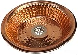 エジプトギフトショップ10 " DiaパンHammered Polished銅バスルーム女性トイレシンク